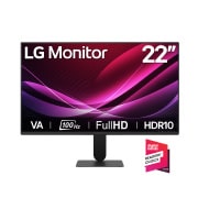 Vista frontal de Monitor LG Full HD de 22" con 100Hz y 1ms MBR 22U401A-B